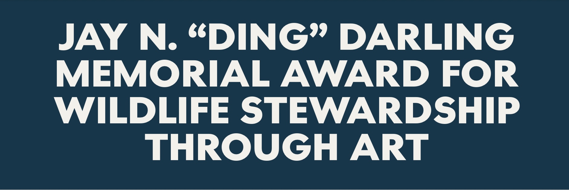 Melissa awarded The Wildlife Society’s “Jay N. Ding Darling Memorial Award for Wildlife Stewardship Through Art”!