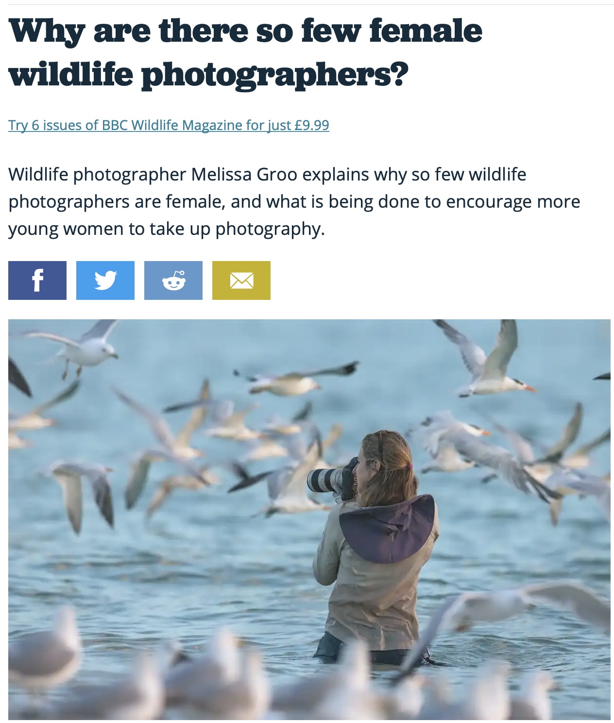 Why are there so few female wildlife photographers?